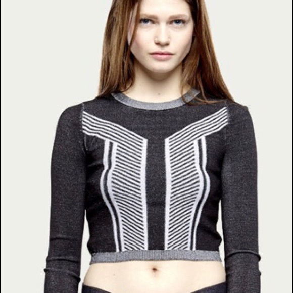 SALE!  NWT ELEVEN PARIS LA Collection Cropped SWEATER M - Picture 16 of 16